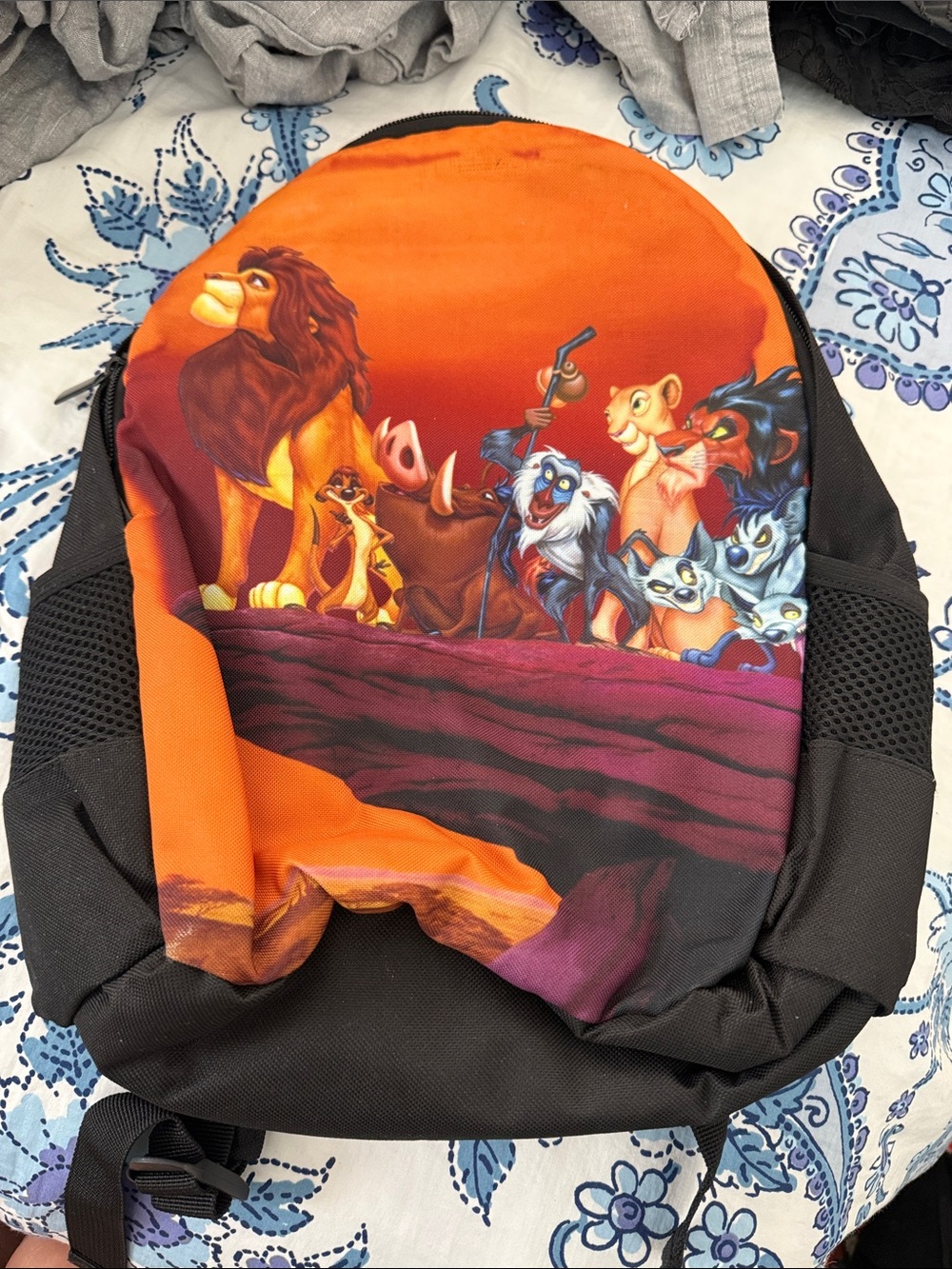 Kids Orange & Black Lion Graphic Backpack - Themed Character Design